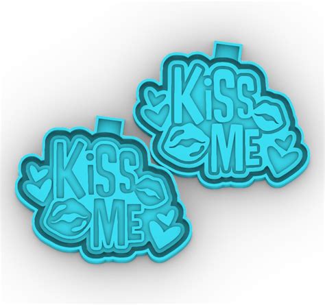 Archivo Stl Kiss Me Lips And Hearts Love Messages Freshie Mold Silicone Mold Box 💋 ・plan