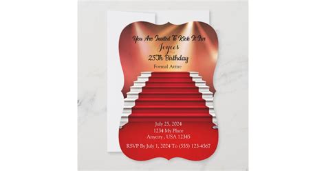 Red Carpet Invitation | Zazzle