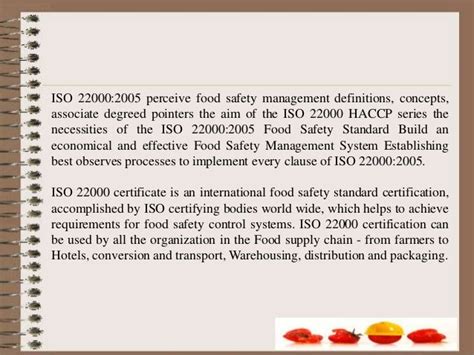 Iso 22000 2005 Food Safety Management System Certification Practice G