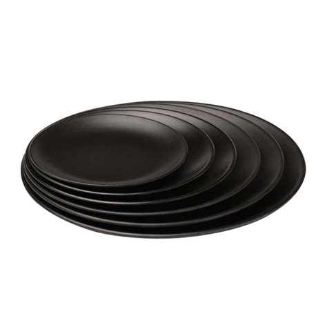 Assiette Plateau Repas S Plateau Rond En M Lamine Noire Assiettes