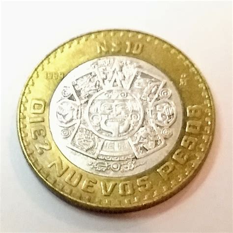 Moneda Nuevos Pesos Intacta Centro Plata Calidad