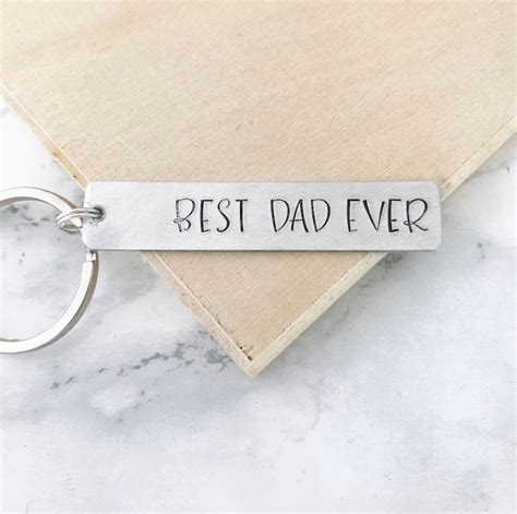 Best Dad Keychain Dad Keyring Fathers Day Keychain Etsy