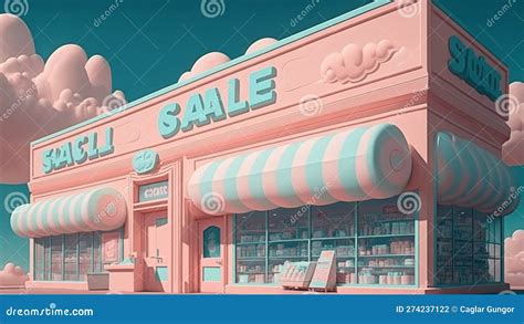 Stationary Shop In Pastel Colors Royalty Free Stock Photography