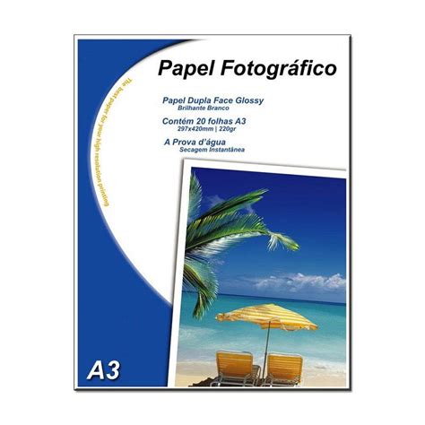 Papel Fotogr Fico Dupla Face G A Folhas