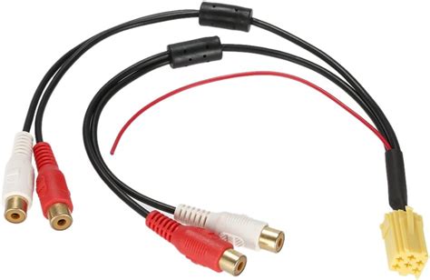 Qiilu Beliebte Mini 6 Pin ISO Adapter Aux Line Out 4 Chinch Kabel 4 RCA