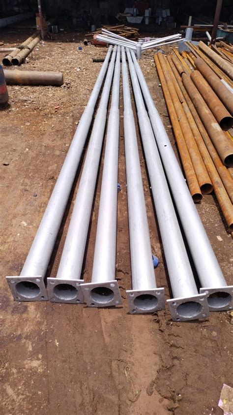 Mild Steel Round Ms Tubular Swaged Pole For Street M At Best Price