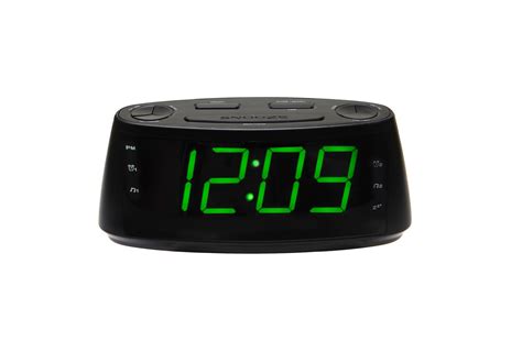 Lenoxx Large 18inch Green Led Display Clock Radio With Usb Charger For