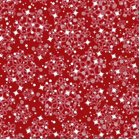 Seamless Red Pattern Snowflakes Royalty Free Vector Image