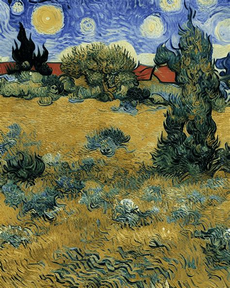 Van Gogh Wheat Field with Cypresses · Creative Fabrica