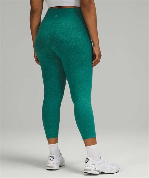 Lululemon Wunder Train High Rise Crop Crunch Teal Lagoon Lulu