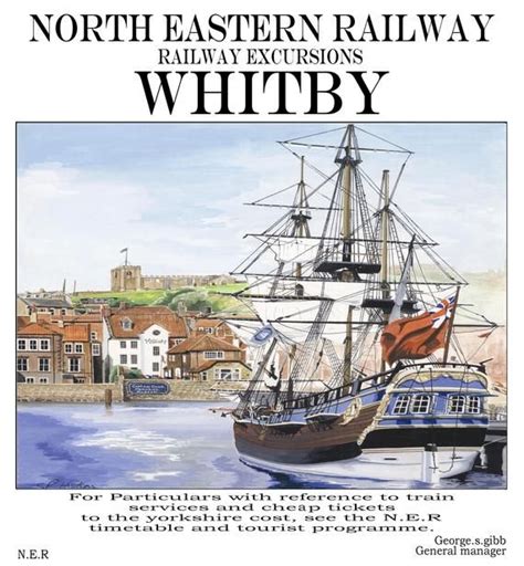 Whitby North Yorkshire North Eastern Railway A3 Print Etsy Uk