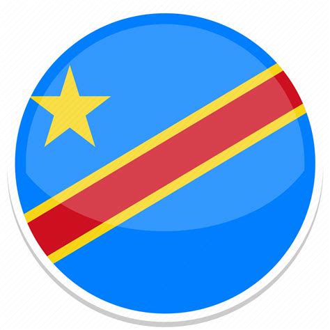 Kinshasa Congo Flag Round Icon Download On Iconfinder