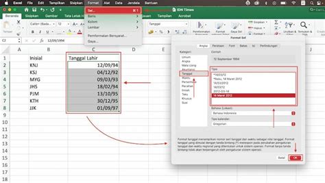 Cara Mengubah Format Tanggal Di Excel Pakai Template