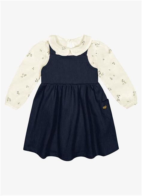 Conjunto Infantil Blusa Salopete Azul Trick Nick