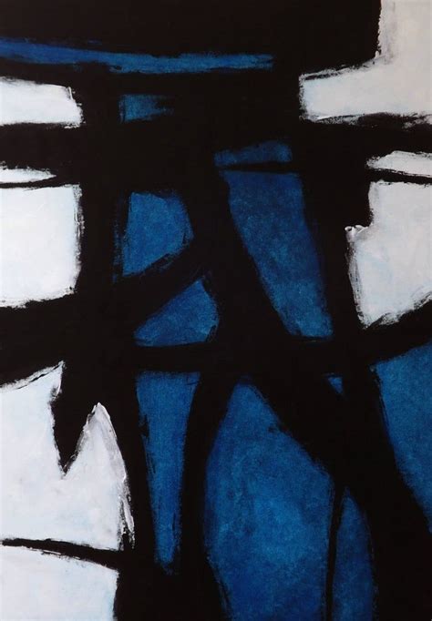 Blue Black Abstract Painting