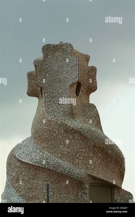 La Pedrera roof top and exteriors Stock Photo - Alamy