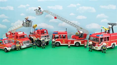 Huge Playmobil Fire Rescue Collection City Action Fire Truck Engine