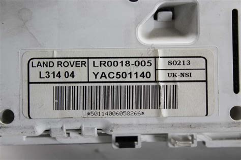 Cuadro De Instrumentos Land Rover Yac Lr Lr