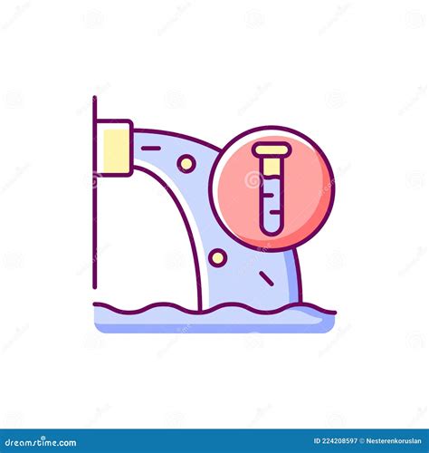 Water Pollution Control Rgb Color Icon Stock Vector Illustration Of