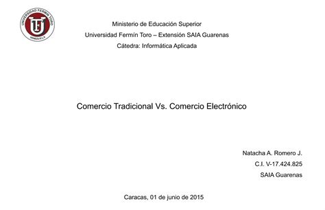 Comercio Tradicional Vs Comercio Electr Nico Ppt