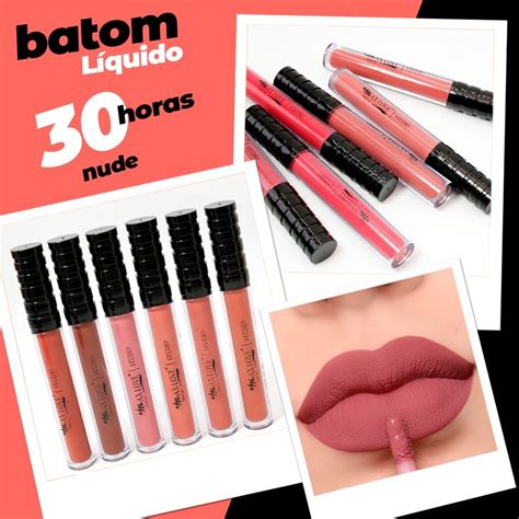 Batom Líquido Matte Nude Horas Não Transfere Batom cores da Moda