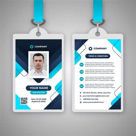 ID badge template (Concept Design) | Badge template, Identity card ...