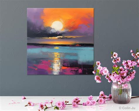 Abstract Landscape Artwork, Landscape Painting on Canvas, Hand Painted ...