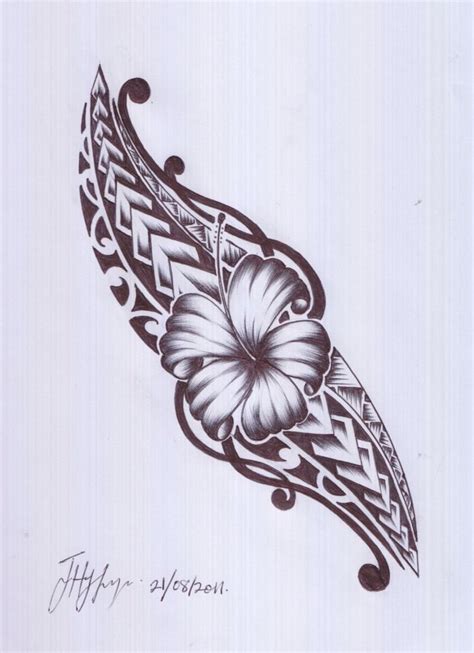 Samoan Flower Drawing at PaintingValley.com | Explore collection of ...