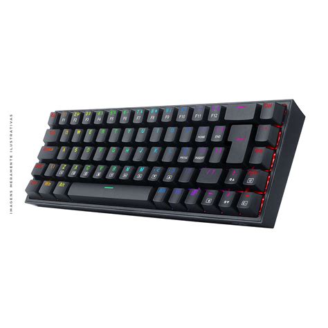 Teclado Mecânico Gamer Redragon Castor RGB Techno Space