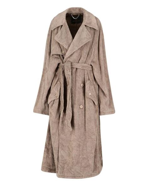 Balenciaga Towel Trench Coat In Natural Lyst