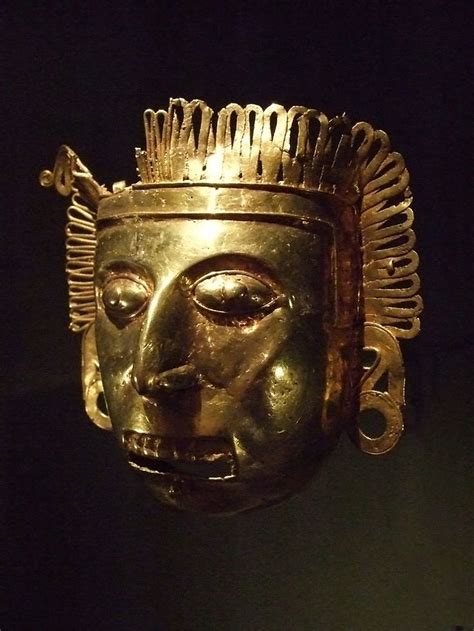 Pectoral maskette gold Oaxaca Mexico Mixtec-Aztec Culture Late ...