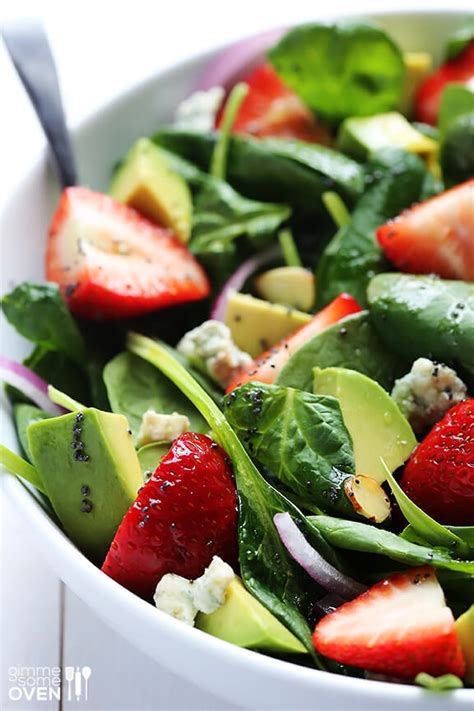 Avocado Strawberry Spinach Salad With Poppyseed Vinaigrette Recipe