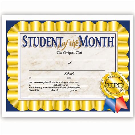 √ 20 Student Of the Month Certificates ™ | Dannybarrantes Template