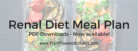 Renal Diet Meal Plan Pdf Downloads For Stage Ckd Meal