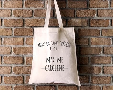 Tote bag Personnalisable Mon enfant préféré 100 coton naturel