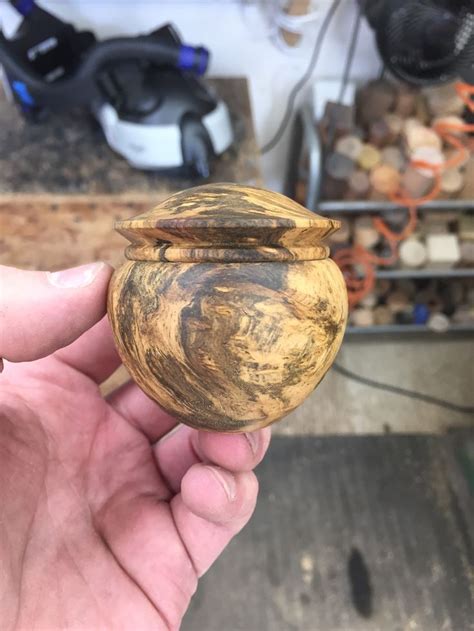 Sindora Burr Lidded Box Made By George Watkins Wood Turning Easy