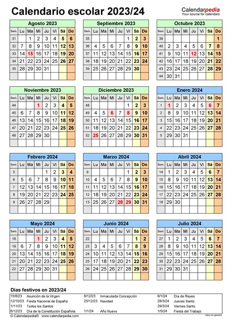 Calendario Escolar 2023 A 2024 Sep Pdf Para Descargar Reverasite