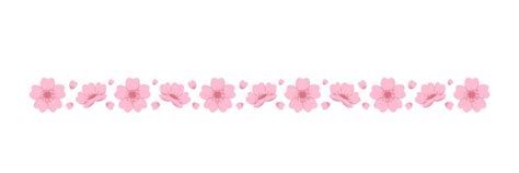 Cherry blossom silhouette divider spring floral Vector Image