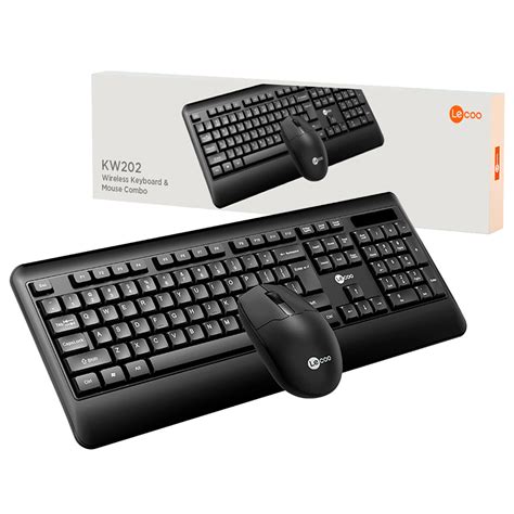 Kit Teclado E Mouse Wireless Lecoo 2 4 GHz ABNT2 1200DPI Preto