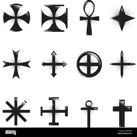 Set Crosses vector. various religious symbols Stock Vector Image & Art ...