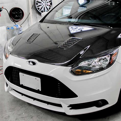 ford focus rs style carbon fiber hood  seibon hdfdfo rs
