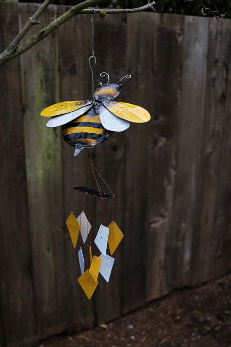 Honey Bee Upcycled Oil Drum Wind Chime Etsy