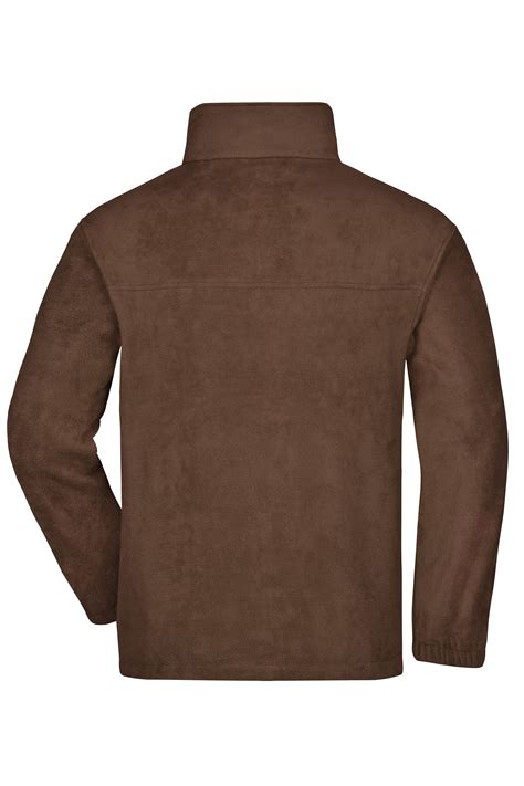 Men Full Zip Fleece Brown Promotextilien De