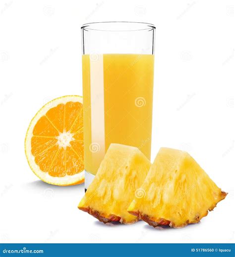 Pineapple Orange Juice Stock Photo Image Of White Healthy