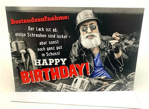 Geburtstagskarte Biker Karte Mann lustig Geburtstag Männerkarte