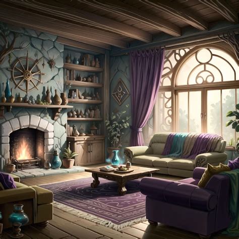 Premium AI Image | Medieval living room