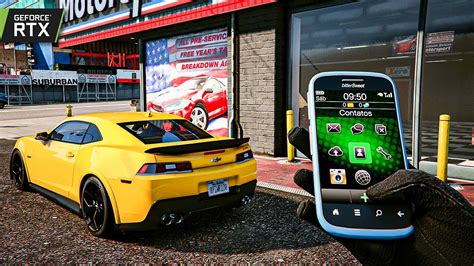 Gta V Vida De Uber Imers O Realista Trabalhando De Camaro Amarelo