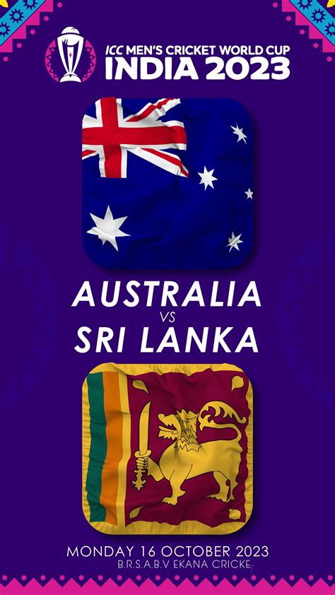 Australia vs Sri Lanka Match in ICC Men's Cricket Worldcup India 2023 ...