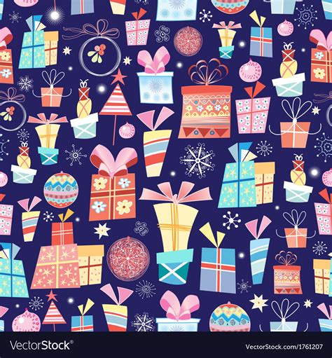 Christmas Texture With Ts Royalty Free Vector Image