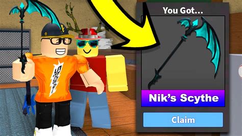 How To Get Nik S Scythe In Murder Mystery 2 Roblox Youtube Otosection